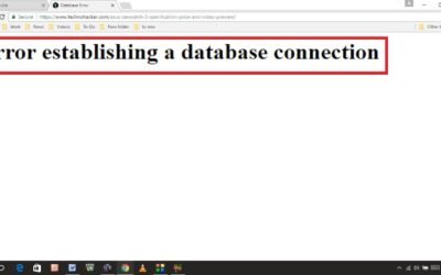 WordPress Error in Establishing a Database Connection Troubleshooting to Fix